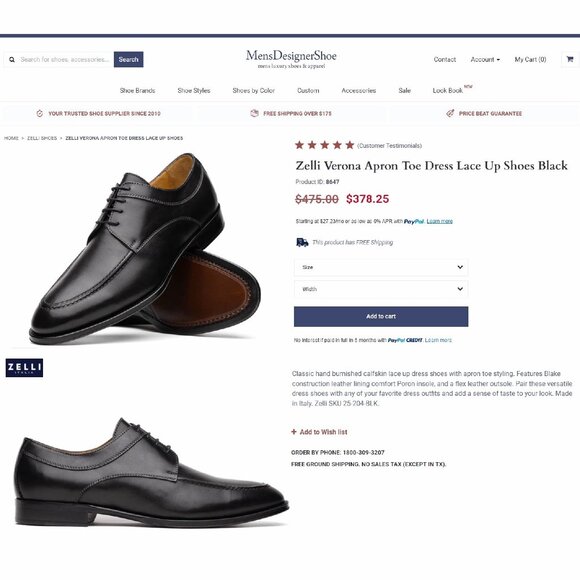 *NIB* $475 Nordstrom ZELLI Italia 9 M Verona Italian Derby Black * add $15 Trees main image 12